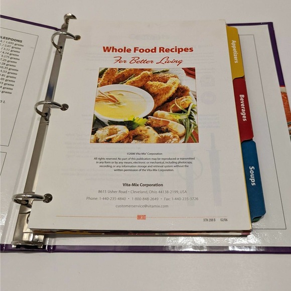 Vita-Mix Whole Food Recipes For Better Living, includes Owner’s Manual - Picture 2 of 9
